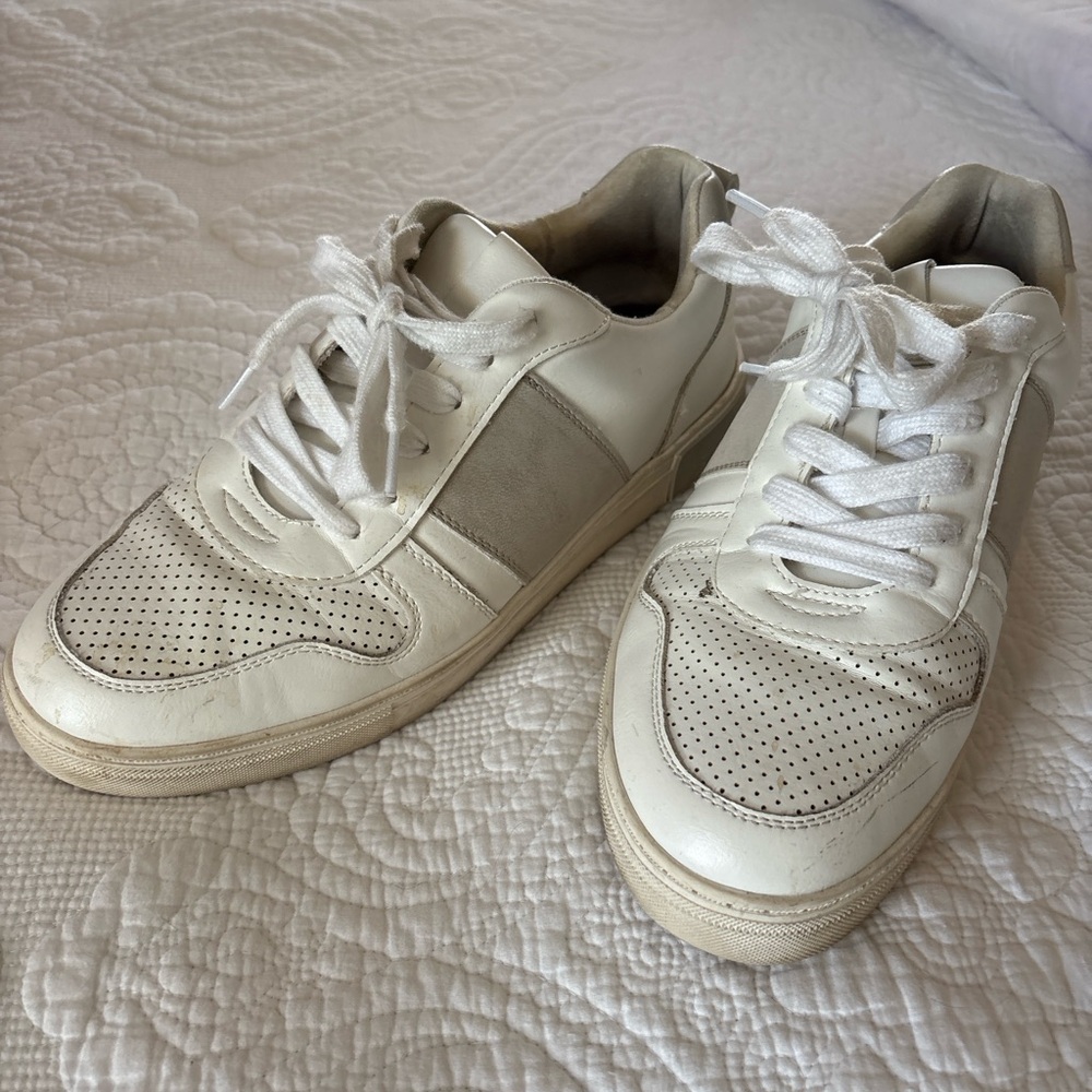White Retro-Inspired Sneakers (Strauss + Ramm)